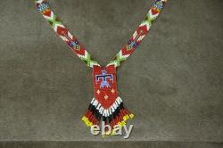 Vintage Native American Beaded Necklace Hand Made