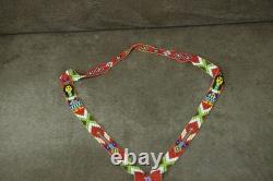 Vintage Native American Beaded Necklace Hand Made
