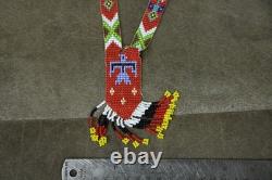 Vintage Native American Beaded Necklace Hand Made
