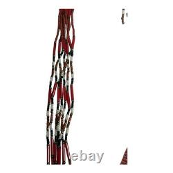 Vintage Native American Beaded Necklace with Navajo Rug Pattern