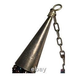 Vintage Native American Beaded Necklace with Navajo Rug Pattern