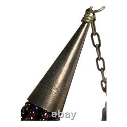 Vintage Native American Beaded Necklace with Navajo Rug Pattern