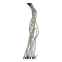 Vintage Native American Beaded Necklace with Navajo Rug Pattern with Sterling Tips