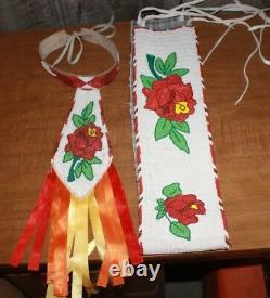 Vintage Native American Beaded Powwow Dance Regalia 11 Pieces Free Shipping