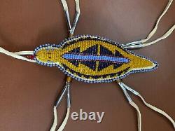 Vintage Native American Beaded Umbilical Lizard Fetish/Effigy/1990 Santa Fe, NM