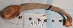 Vintage Native American Buffalo Rib Bone Ceremonial Dance Bow. One Of Kind