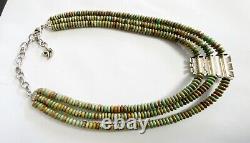 Vintage Native American Carolyn Pollack Relios Sterling & Turquoise Necklace