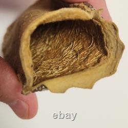 Vintage Native American Cree Indian Beaded Leather Pouch Floral Beads Handmade