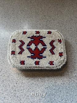 Vintage Native American Hand Beaded Belt Buckle 1970s 80s