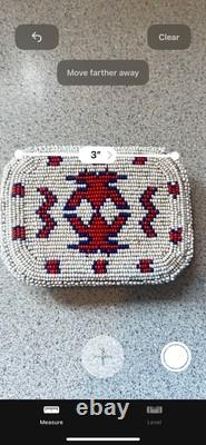Vintage Native American Hand Beaded Belt Buckle 1970s 80s