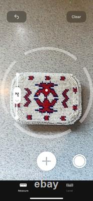 Vintage Native American Hand Beaded Belt Buckle 1970s 80s