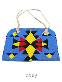 Vintage Native American Handcrafted Beaded Purse Measuring 10.5x8