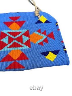 Vintage Native American Handcrafted Beaded Purse Measuring 10.5x8