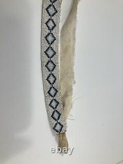 Vintage Native American Handmade Beaded Necklace/Sash- Geometric