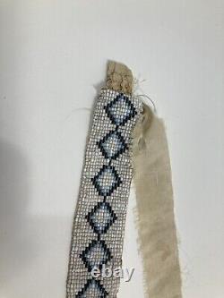 Vintage Native American Handmade Beaded Necklace/Sash- Geometric