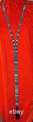 Vintage Native American Handmade Glass Seed Bead Necklace 45 Long 1/4 lb Beads