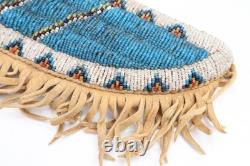 Vintage Native American Indian Beaded Knife Dagger W Sheath Plains Sioux 7