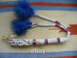 Vintage Native American Indian Beaded Leather Awl Bag