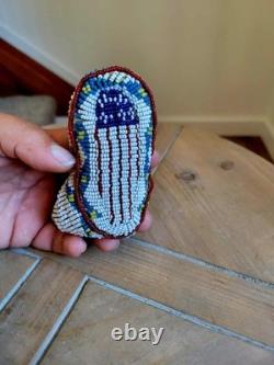 Vintage Native American Indian Lakota Sioux Beaded Baby Child's Moccasins