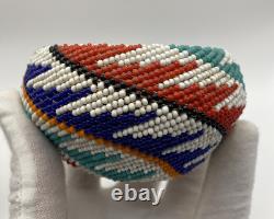 Vintage Native American Indian Paiute Beaded Basket