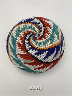 Vintage Native American Indian Paiute Beaded Basket