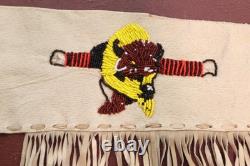 Vintage Native American Indian Sioux Pictorial Beaded Rifle Scabbard Sling Case