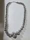 Vintage Native American Indian Sterling Silver Bead Necklace