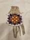 Vintage Native American Indian Suede Beaded Floral Medicine/Tobacco Bag Damaged