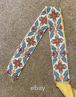 Vintage Native American Lakota Sioux Beaded Sash/Shawl 72 Beadwork READ