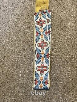 Vintage Native American Lakota Sioux Beaded Sash/Shawl 72 Beadwork READ