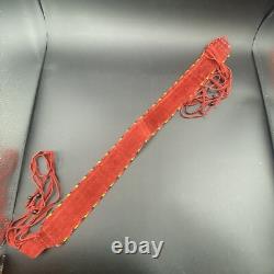 Vintage Native American Matching Beaded Belt Sash Strap And Wrist Arm Bands