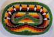 Vintage Native American Multicolor Beaded Belt Buckle