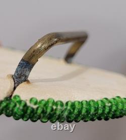 Vintage Native American Multicolor Beaded Belt Buckle