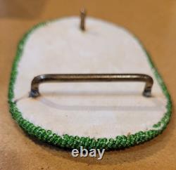 Vintage Native American Multicolor Beaded Belt Buckle