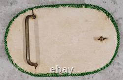 Vintage Native American Multicolor Beaded Belt Buckle