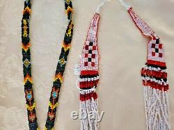 Vintage Native American Navajo & Sioux Beaded Necklaces