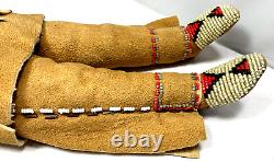 Vintage Native American Plains Indian Beaded Leather Doll