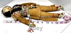 Vintage Native American Plains Indian Beaded Leather Doll