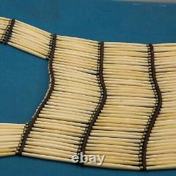 Vintage Native American Plains Indian Women's Bone Pipe Bead Breastplate