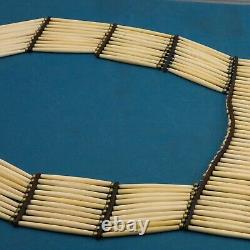 Vintage Native American Plains Indian Women's Bone Pipe Bead Breastplate