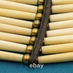 Vintage Native American Plains Indian Women's Bone Pipe Bead Breastplate