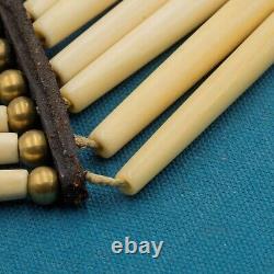 Vintage Native American Plains Indian Women's Bone Pipe Bead Breastplate