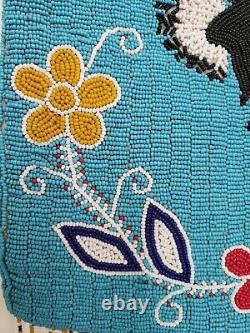 Vintage Native American Plateau Indian Beaded Bag with Eagle