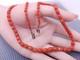 Vintage Native American Red Coral Sterling Silver Beaded Necklace 16