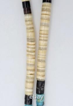 Vintage Native American Santo Domingo Heishi Turquoise Beaded Choker Necklace