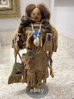 Vintage Native American Sioux Beaded Doll 10 With Appraisal By Dr Lori