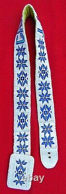 Vintage Native American Sioux Custom Hand Made Beaded Belt & Large Buckle
