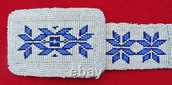 Vintage Native American Sioux Custom Hand Made Beaded Belt & Large Buckle