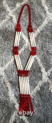 Vintage Native American Trade Beads Huge Traditional 28 beaded Chief Necklace