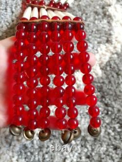 Vintage Native American Trade Beads Huge Traditional 28 beaded Chief Necklace